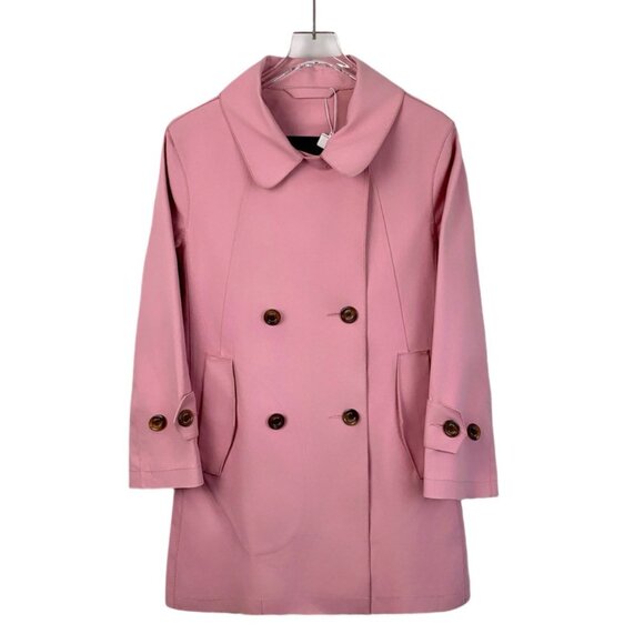 Louis Vuitton Pink Cotton Collared Double-Breasted Trench Coat